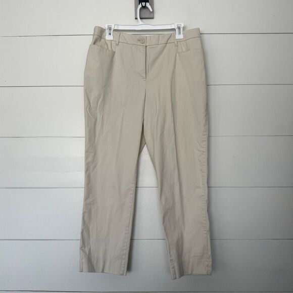 Talbots Pants - Talbots Women’s 12 Tan Khaki Chino Pants Career Office Core